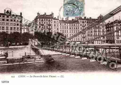 Ville de LYON, carte postale ancienne