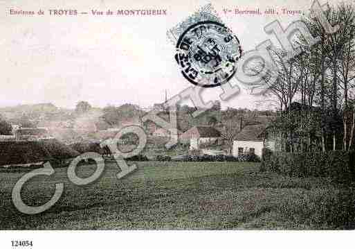 Ville de MONTGUEUX, carte postale ancienne