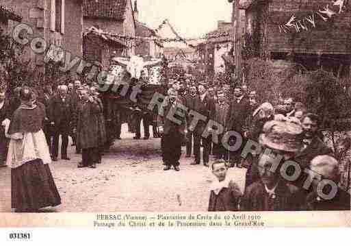 Ville de PERSAC, carte postale ancienne