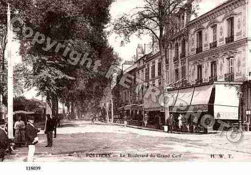 Ville de POITIERS, carte postale ancienne