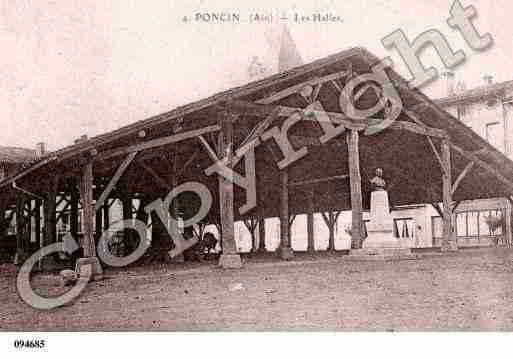 Ville de PONCIN, carte postale ancienne