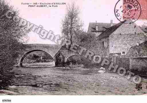 Ville de PONTAUBERT, carte postale ancienne