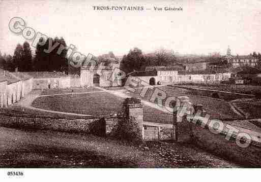 Ville de TROISFONTAINES, carte postale ancienne