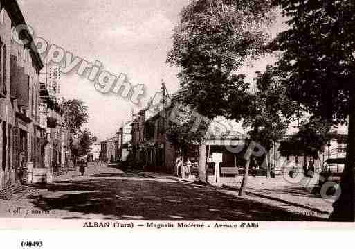 Ville de ALBAN, carte postale ancienne