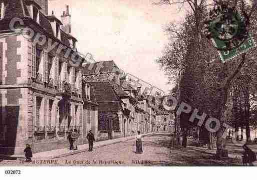 Ville de AUXERRE, carte postale ancienne