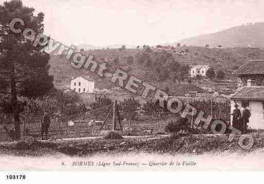 Ville de BORMESLESMIMOSAS, carte postale ancienne