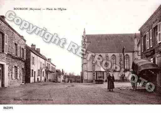 Ville de BOURGON, carte postale ancienne