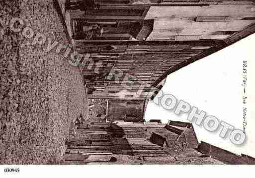 Ville de BRAS, carte postale ancienne