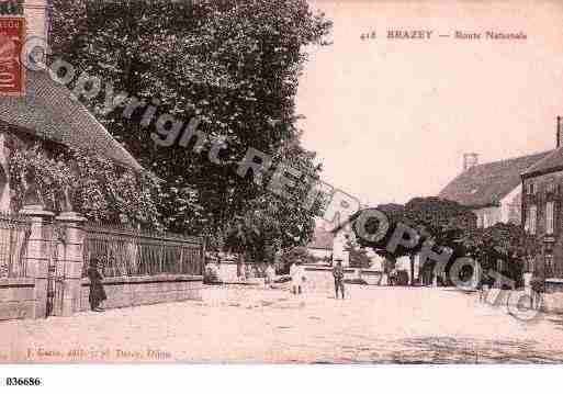 Ville de BRAZEYENPLAINE, carte postale ancienne