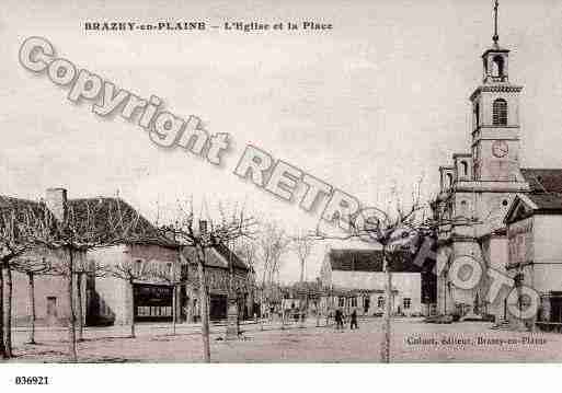 Ville de BRAZEYENPLAINE, carte postale ancienne