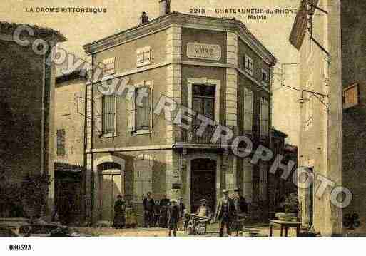 Ville de CHATEAUNEUFDURHONE, carte postale ancienne