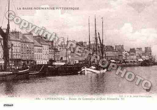 Ville de CHERBOURG, carte postale ancienne