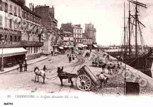 Ville de CHERBOURG, carte postale ancienne