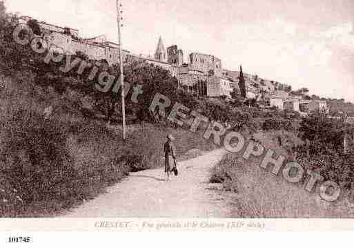 Ville de CRESTET, carte postale ancienne