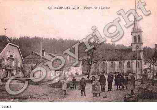 Ville de DAMPRICHARD, carte postale ancienne