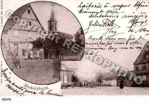 Ville de DIEBOLSHEIM, carte postale ancienne