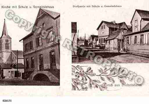 Ville de DIEBOLSHEIM, carte postale ancienne