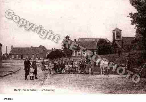 Ville de DURY, carte postale ancienne