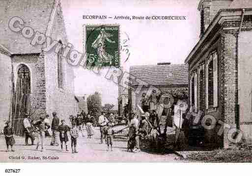 Ville de ECORPAIN, carte postale ancienne