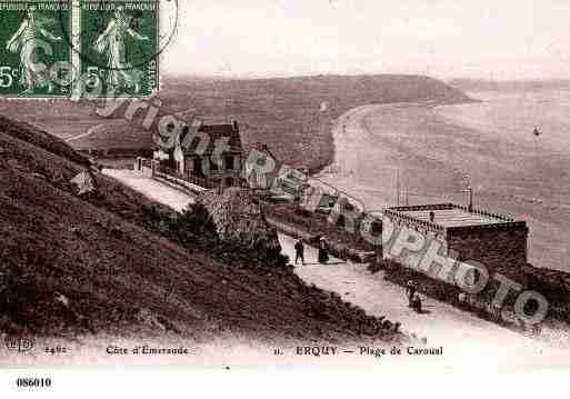 Ville de ERQUY, carte postale ancienne