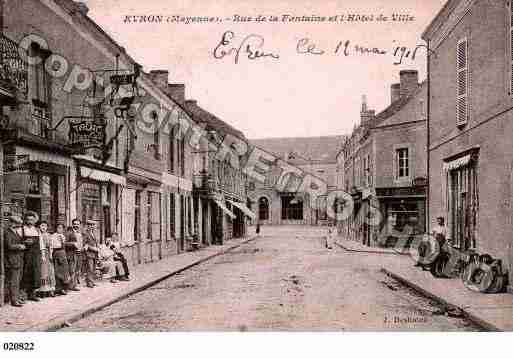 Ville de EVRON, carte postale ancienne