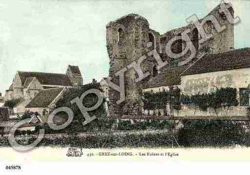 Ville de GRETZSURLOING, carte postale ancienne