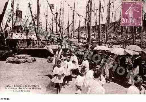 Ville de GROIX, carte postale ancienne