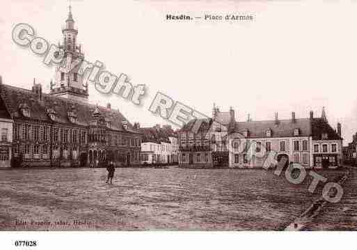 Ville de HESDIN, carte postale ancienne