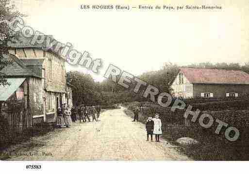 Ville de HOGUES(LES), carte postale ancienne