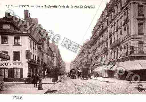 Ville de LYON, carte postale ancienne