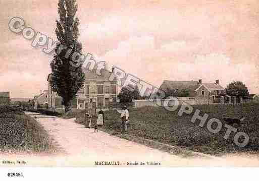 Ville de MACHAULT, carte postale ancienne