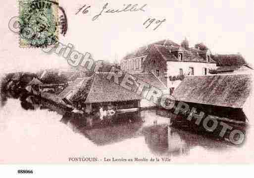 Ville de PONTGOUIN, carte postale ancienne