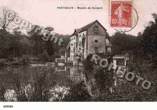 Ville de PONTGOUIN, carte postale ancienne