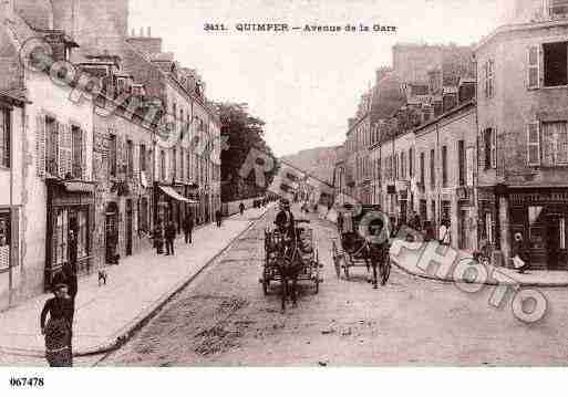 Ville de QUIMPER, carte postale ancienne