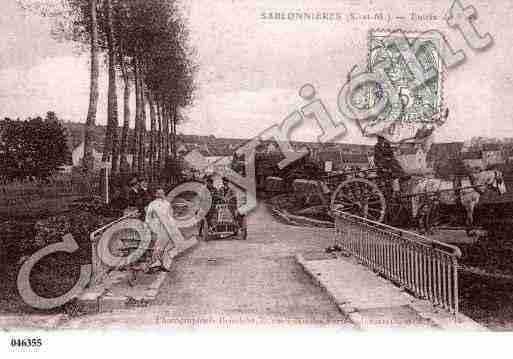 Ville de SABLONNIERES, carte postale ancienne