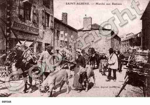 Ville de SAINTAGREVE, carte postale ancienne