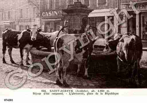 Ville de SAINTAGREVE, carte postale ancienne