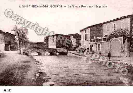 Ville de SAINTGENIESDEMALGOIRES, carte postale ancienne Ville de SAINTGENIESDEMALGOIRES, carte postale ancienne