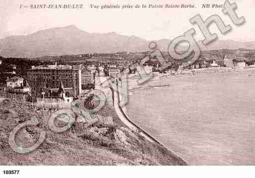 Ville de SAINTJEANDELUZ, carte postale ancienne