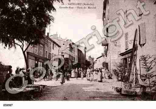 Ville de SATILLIEU, carte postale ancienne