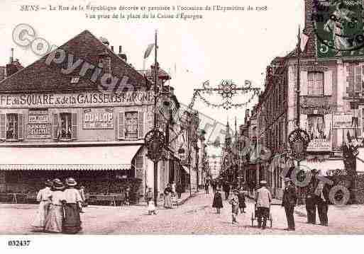 Ville de SENS, carte postale ancienne