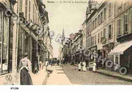 Ville de SENS, carte postale ancienne