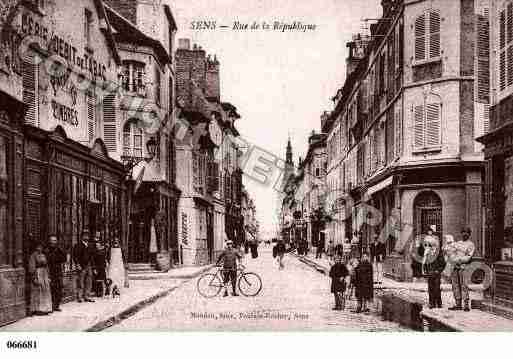 Ville de SENS, carte postale ancienne