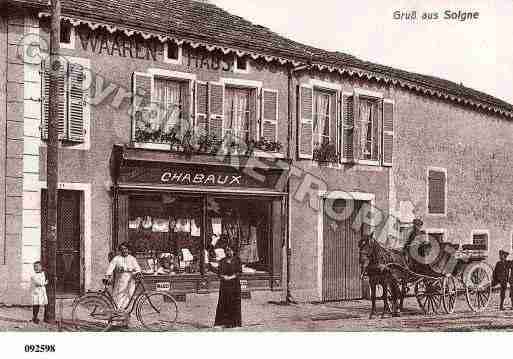 Ville de SOLGNE, carte postale ancienne