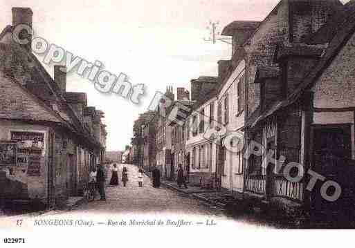 Ville de SONGEONS, carte postale ancienne