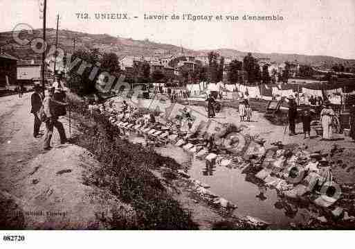 Ville de UNIEUX, carte postale ancienne