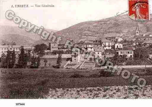 Ville de UNIEUX, carte postale ancienne