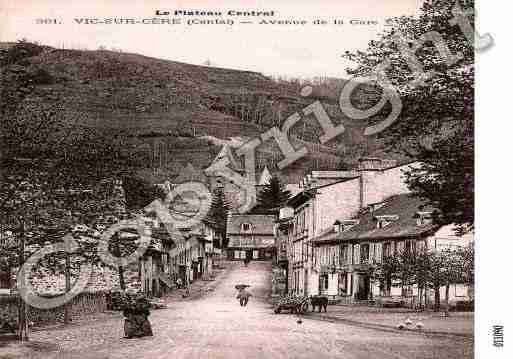 Ville de VICSURCERE, carte postale ancienne