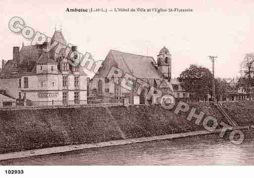 Ville de AMBOISE, carte postale ancienne