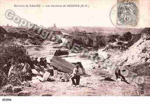 Ville de BERENX, carte postale ancienne